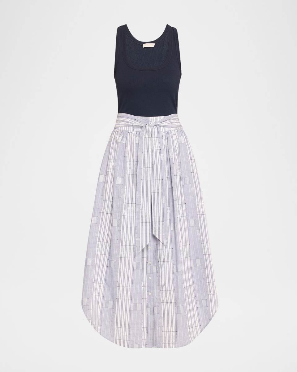 Aralyn Combo Midi Tank Dress